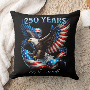 Coussin Aigle et drapeau patriotiques 250 ans 1776-2026