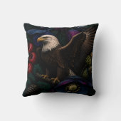 Coussin Aigle majestueux dans le jardin botanique de minui (Verso)