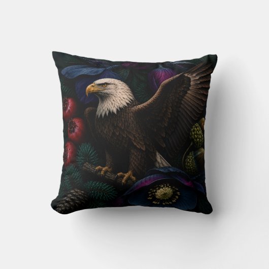 Coussin Aigle majestueux dans le jardin botanique de minui (Recto)