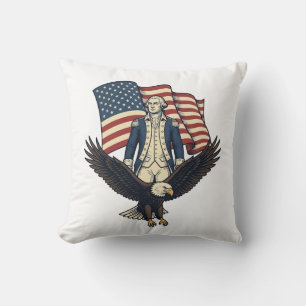 Coussin Aigle Patriotique et Général Colonial Vintage Vect