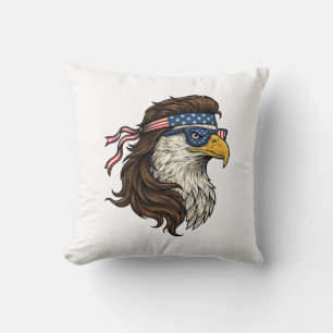 Coussin Aigle Patriotique Mullet Gravure Vintage Vecteur D