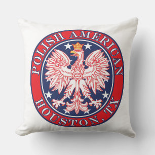 Coussin Aigle polonaise américaine de Houston Texas