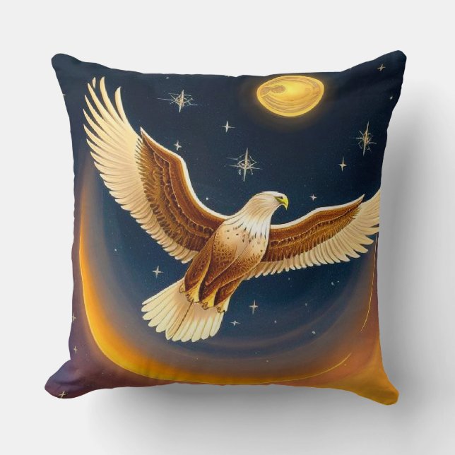 Coussin Aigle Royal Sous le Croissant de Lune (Recto)
