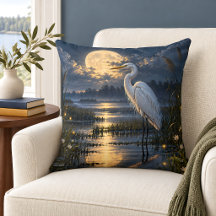Aigrette blanche au clair de lune Golden Moon Wetl