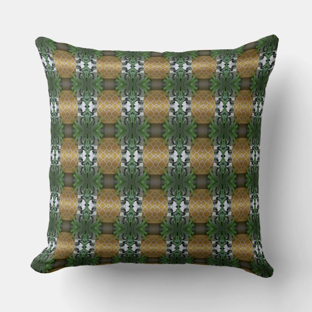 Coussin Aiguille à lancer design Ananas d'or (Recto)