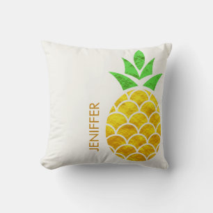Coussin Aiguille d'été personnalisée Or ananas géomét