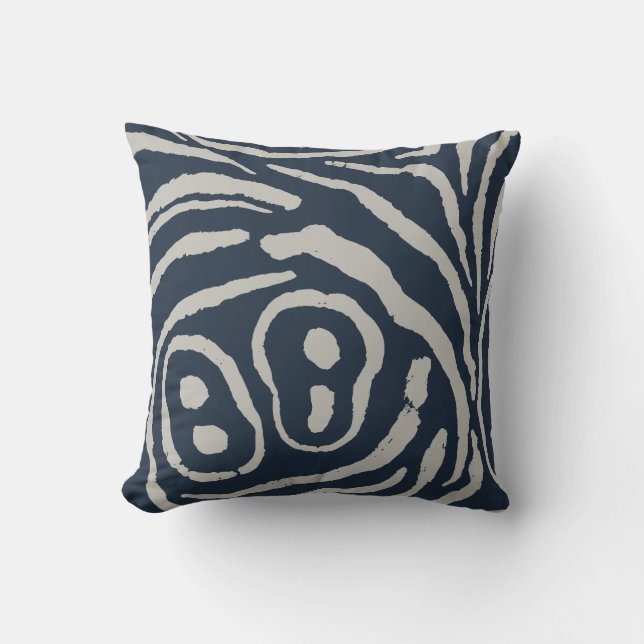 Coussin Ailes de Echo Enk Blue Driftwood Gris (Recto)