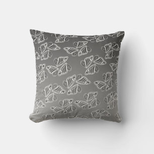 Coussin Ailes de monarque ombrées monochromes chaudes subt