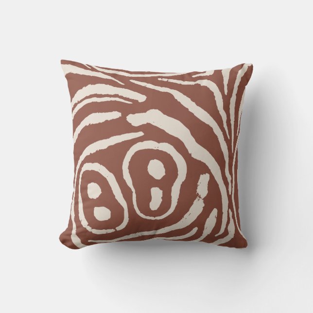 Coussin Ailes de rouille d'écho argile sable pâle (Recto)