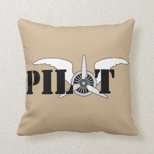 Coussin Ailes Pilotes Avec Thème De L'Aéronautique À Propu