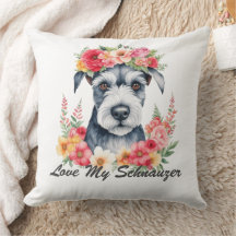 Aime mon schnauzer floral