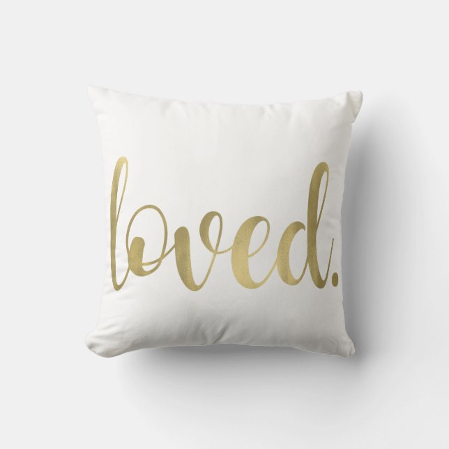 Coussin Aimé. Typographie de script tendance moderne Type  (Recto)