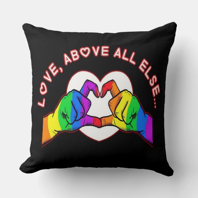 Coussin Aimer avant tout autre Jeter l'oreiller (Recto)