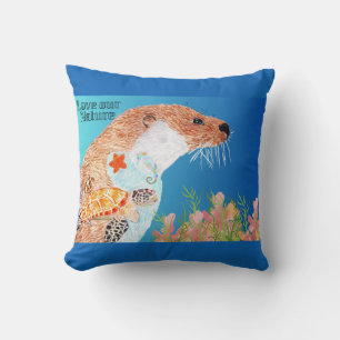 Coussin Aimer la nature avec les Otters