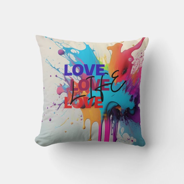 Coussin Aimer la vie (Recto)
