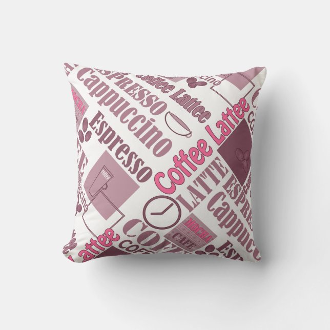 Coussin Aimer le café (Recto)