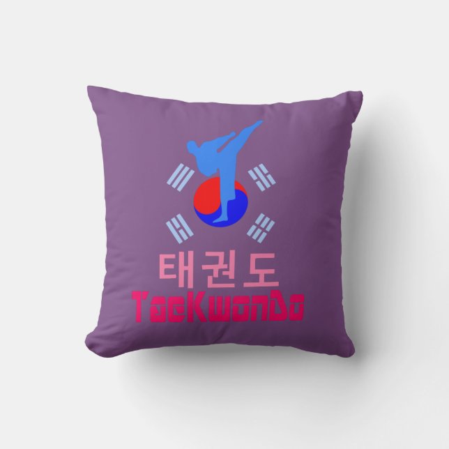 Coussin ☯ Aimer ✔ Martial Coréen-TaeKwonDo fabuleux (Recto)
