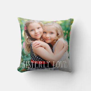 Coussin Aimer Sisterly Photo Personnalisée Couleur d'oreil