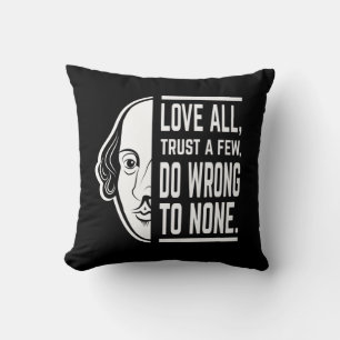 Coussin Aimer Tous Faire Confiance À Quelques Shakespeare