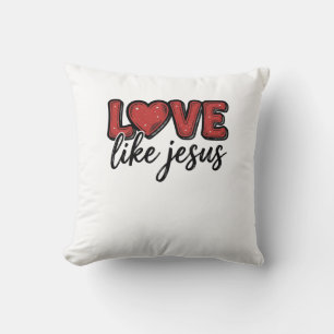 Coussin Aimez comme Jésus Modèle de maillot chrétien vinta