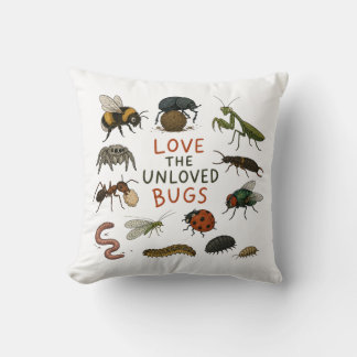 Coussin Aimez les insectes méprisés