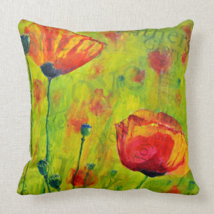 Coussin "Aimez les pavots ! "Coussin