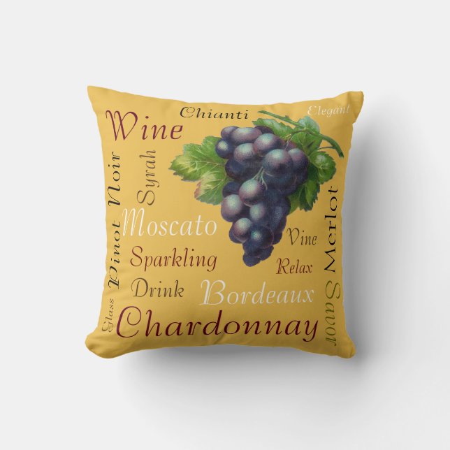 Coussin Aimez mon vin (Recto)