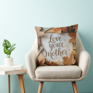Coussin Aimez votre mère Luxury Fall Leaves Premium Art