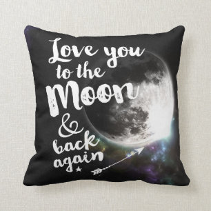 Coussin Aimez-vous à la lune et au dos encore • Concept