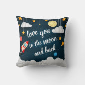 Coussin Aimez-vous à la Lune et retour (Recto)