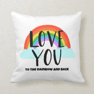 Coussin Aimez-vous à l'arc-en-ciel et au retour