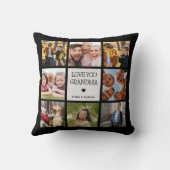 Coussin Aimez-vous grand-mère | Photo Collage Texte manusc (Verso)