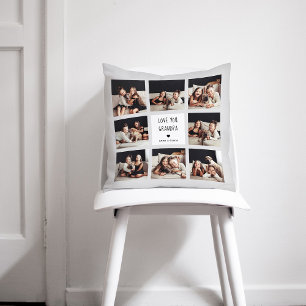 Coussin Aimez-vous grand-père   Photo Collage Texte manusc