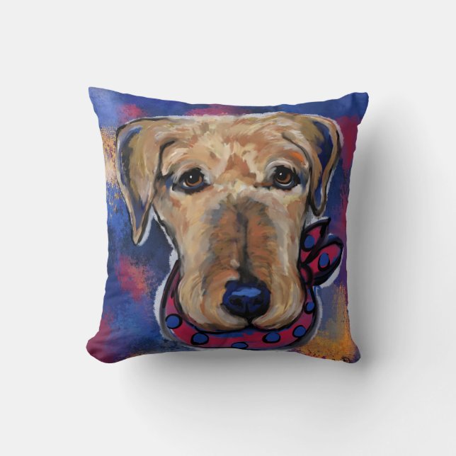Coussin Airedale Terriers (Recto)
