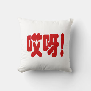 Coussin Aiya! 哎呀! OMG! Langue chinoise Hanzi