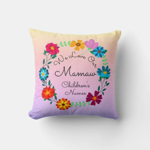 Coussin Ajouter des noms, Changer Mamaw - We Love Our Gran