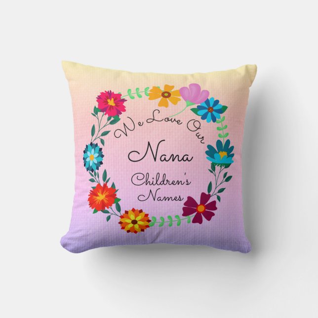 Coussin Ajouter Des Noms, Changer Nana - Nous Aimons Notre (Recto)