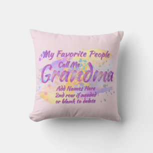 Coussin Ajouter Grand-Enfants Nom Favoris Personnes Appele