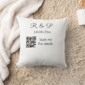Coussin Ajouter le nom du couple date année Q R code ici m (Couverture)