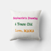 Coussin Ajouter l'oeuvre de votre enfant à cette oeuvre (Verso)
