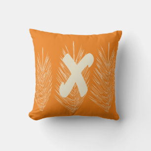 Coussin Ajouter Monogramme Feuilles de palme naturel Jeu d