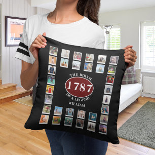 Coussin Ajouter Nom Année Et Photos Anniversaire