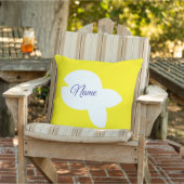 Coussin Ajouter Nom Poisson Blanc Poisson Jaune Enfants Ex (Chaise)