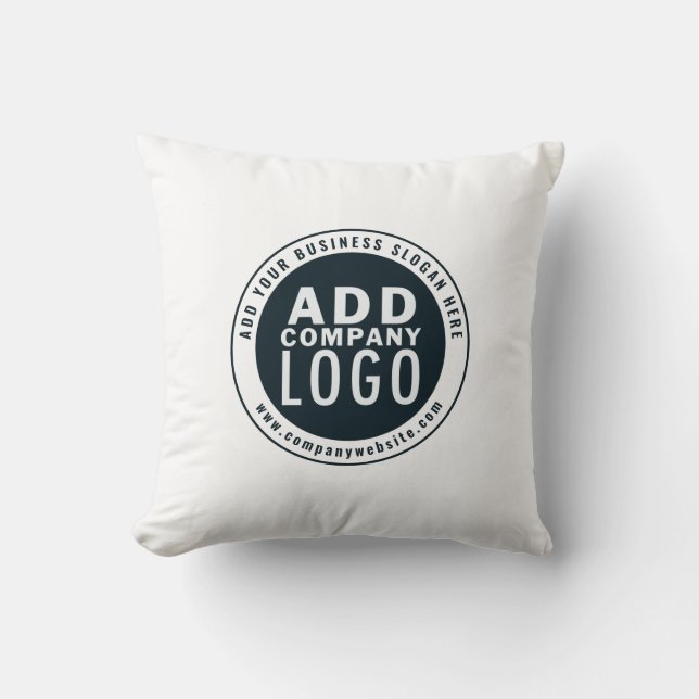 Coussin Ajouter un logo d'entreprise Adresse de site Web d (Recto)