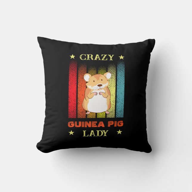 Coussin Ajouter un nom Modifier le texte Crazy Guinea Pig  (Recto)