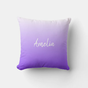Coussin Ajouter un nom Ombre dégradé clair violet