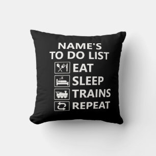 Coussin Ajouter un nom Train de sommeil de l'alimentation