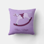 Coussin Ajouter un texte Modifier le nom Mauve Rocking Hor (Verso)