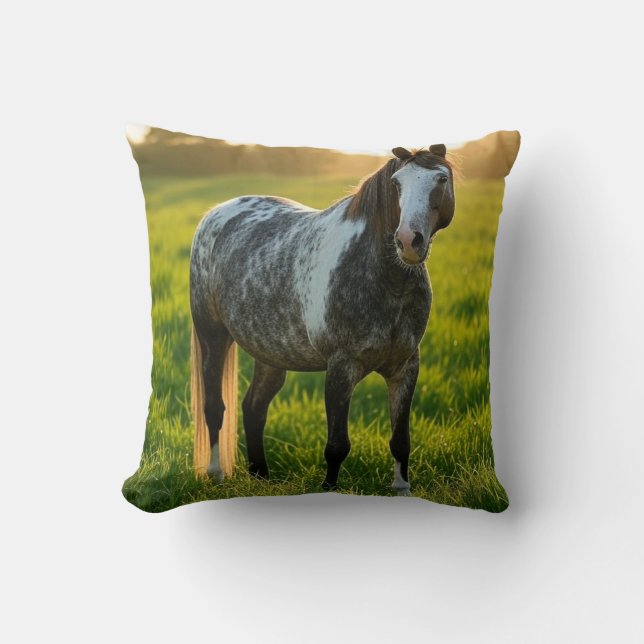 Coussin Ajouter une Personnaliser photo de cheval (Recto)