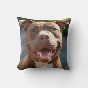 Coussin Ajouter une Personnaliser photo Pit Bull